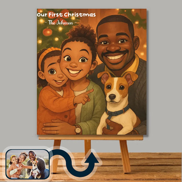 custom family christmas portrait