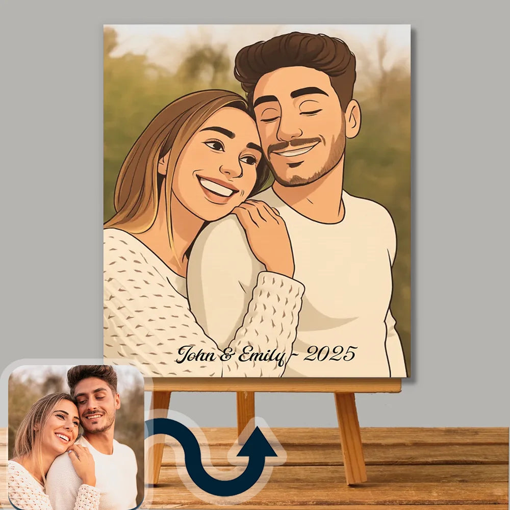 Custom cartoon illustration portrait from photo