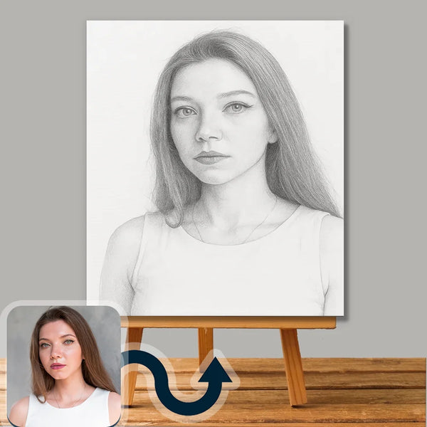 Pencil Sketch Custom Portrait