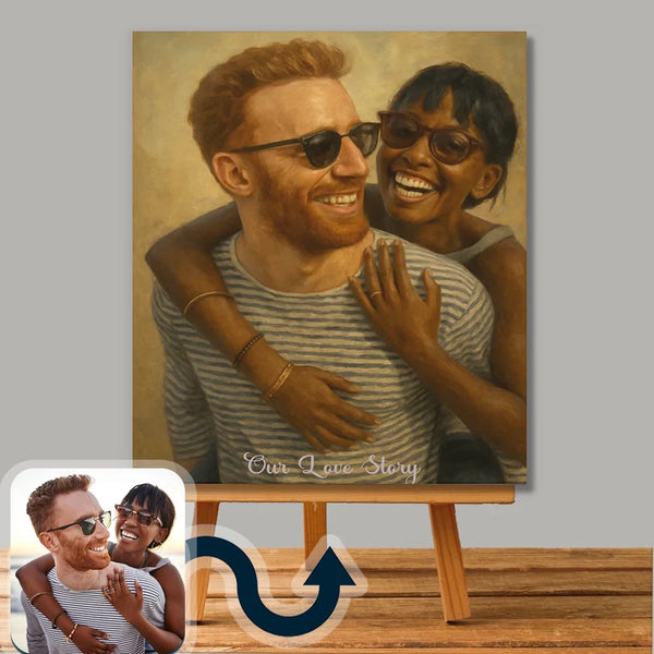 Oil Painting Custom Portrait | Classic Hand-Painted Style Canvas